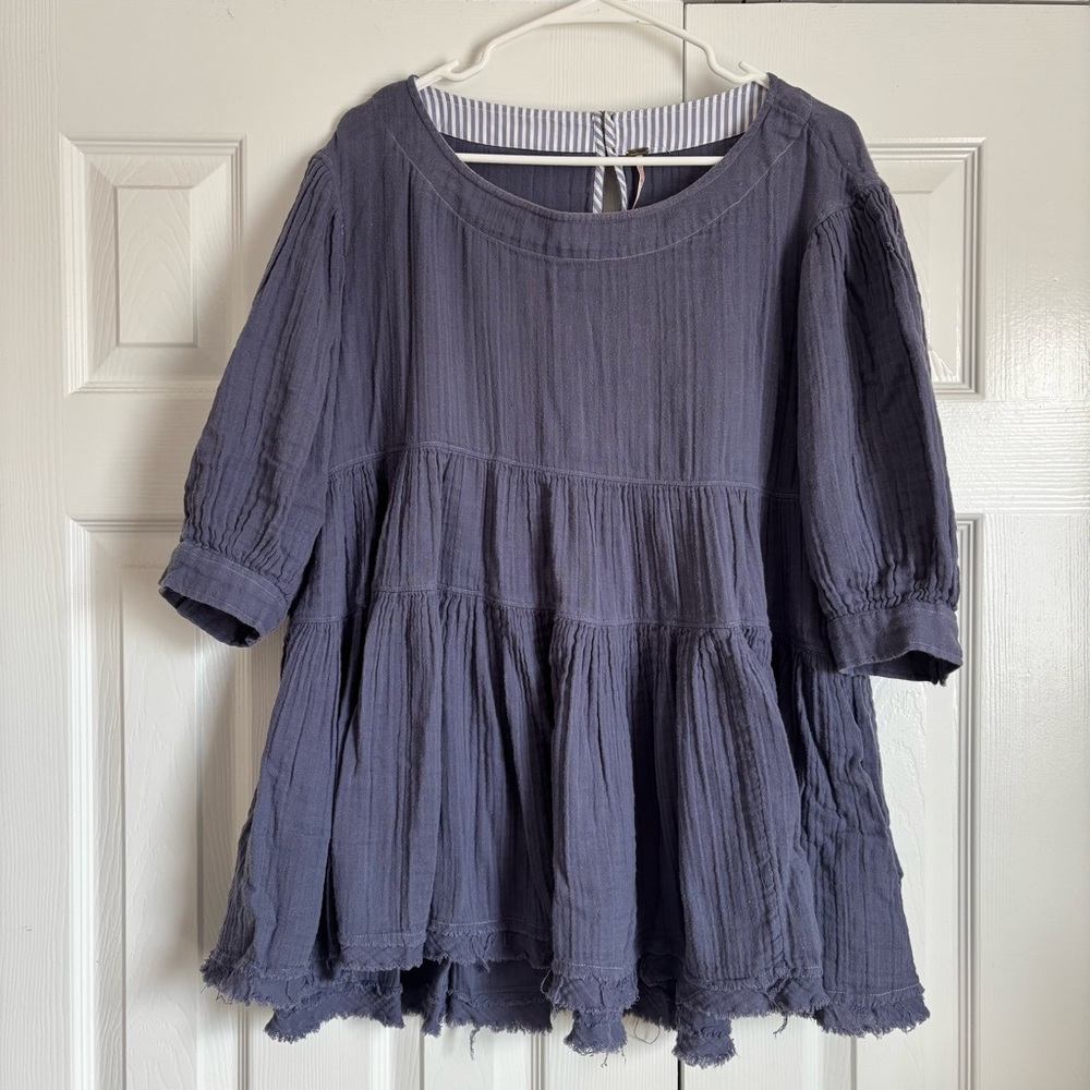 Free People Blue Tunic